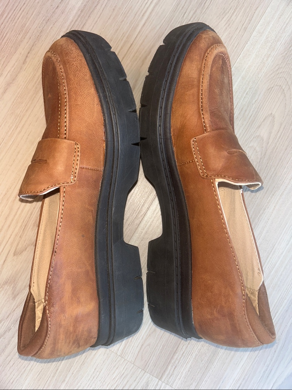 Women’s Comfort Penny Loafers 9M Brown Preppy Slip On Career - Picture 5 of 11